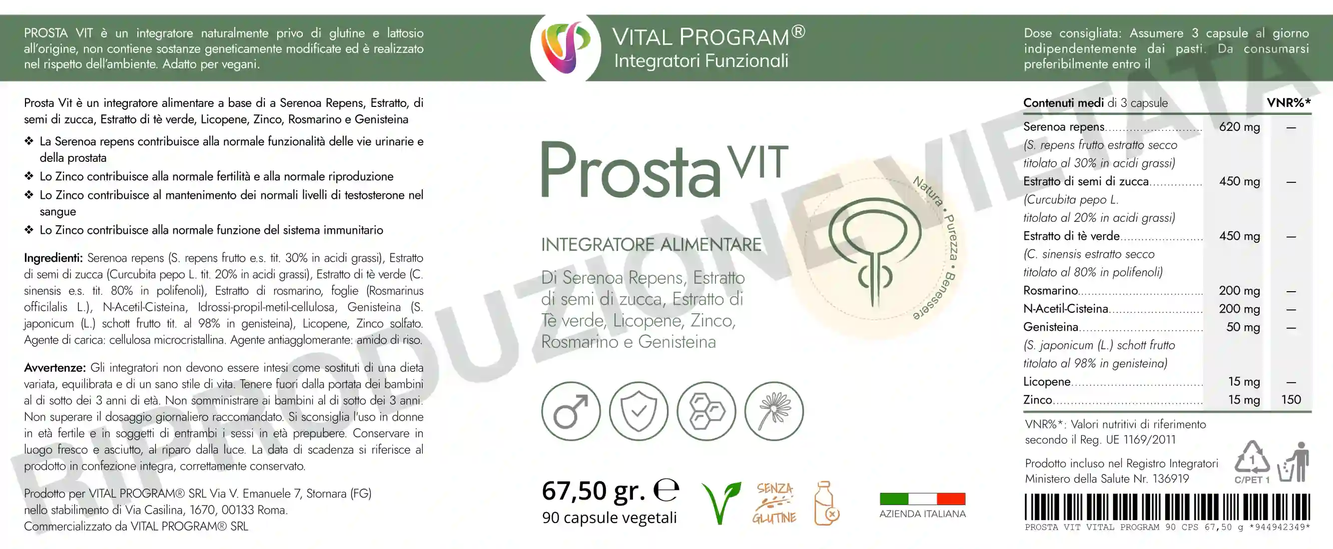 scheda tecnica prostavit